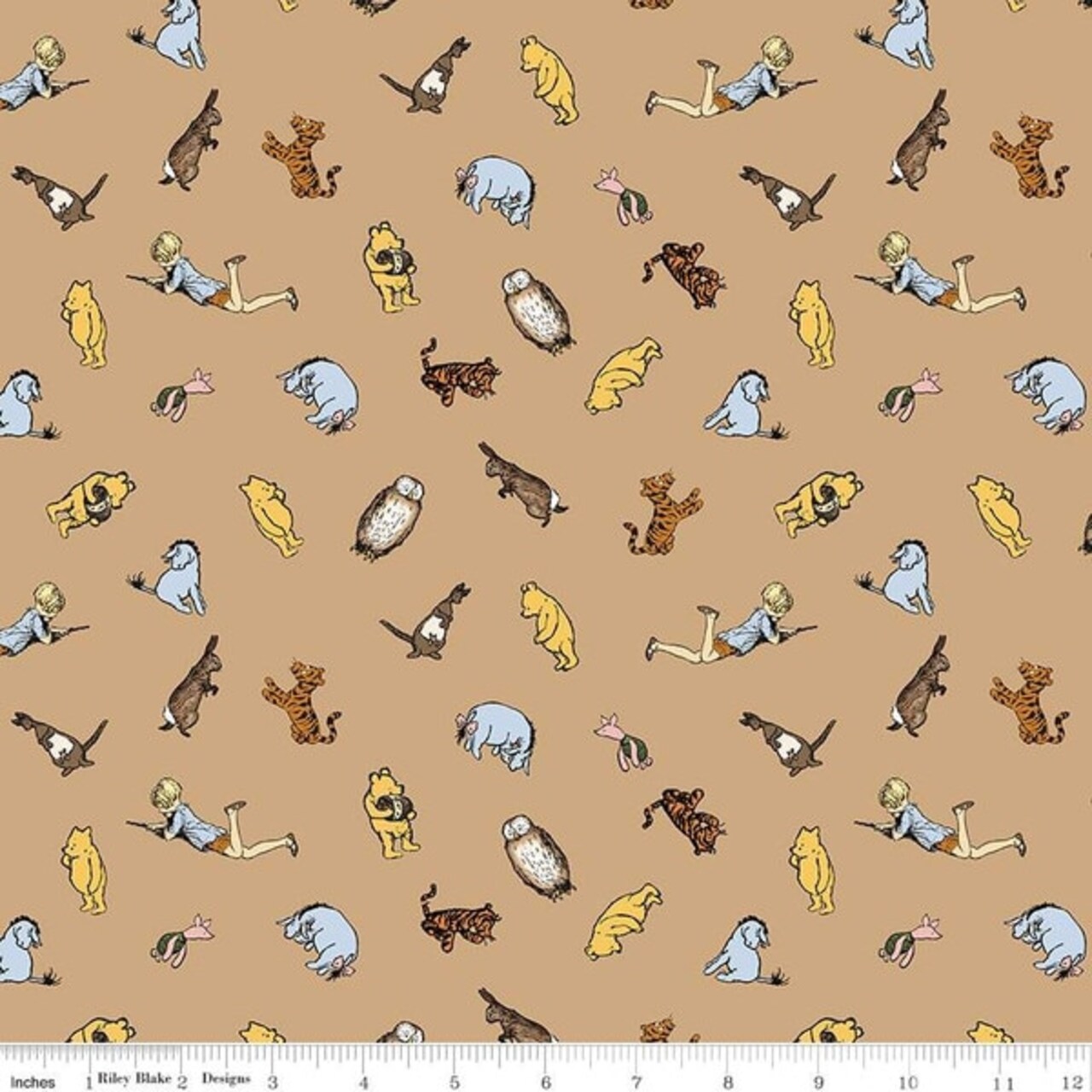 Characters in Brown (c17003-brown) | Winnie the Pooh | Echo Park Paper Co. | Riley Blake